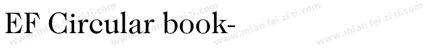 EF Circular book字体转换